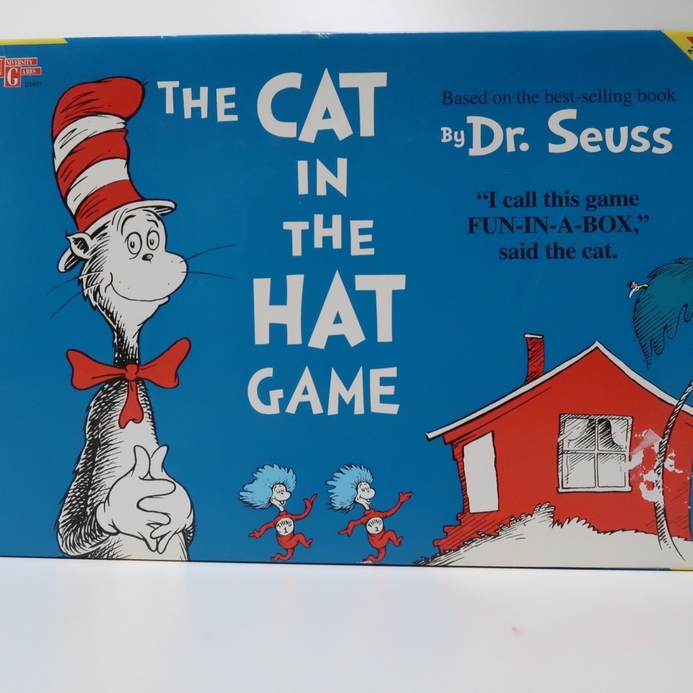 The Cat‎ In The Hat Game Dr Seuss By University Games Vintage 1996 Fun In A Box